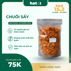 Chuối sấy mộc ít đường