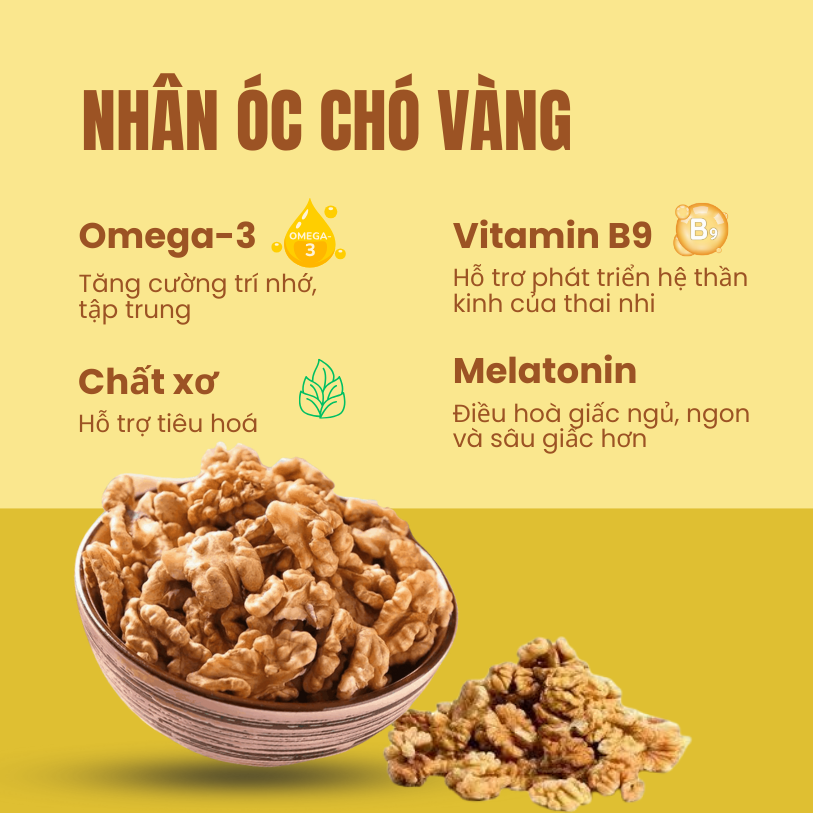 nhân óc chó vàng